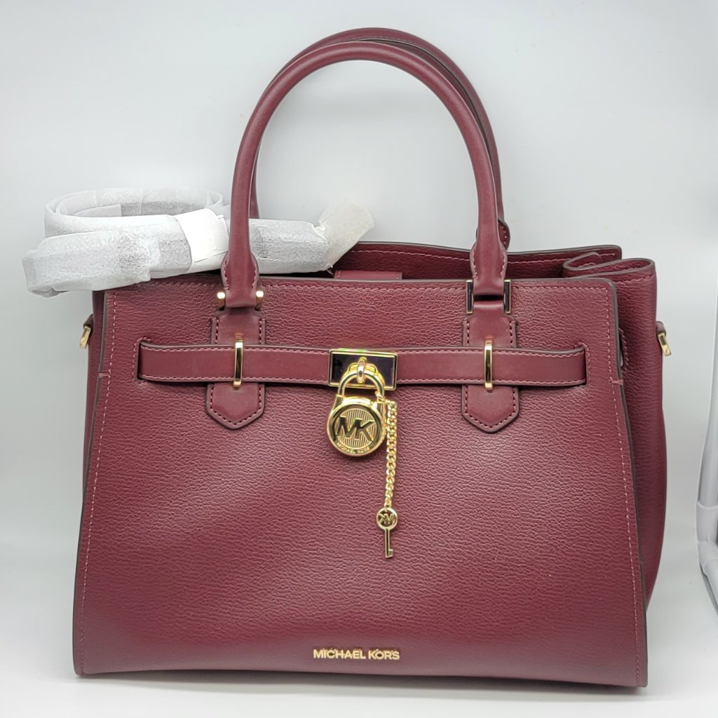 Michael Kors Hamilton Medium Satchel Merlot